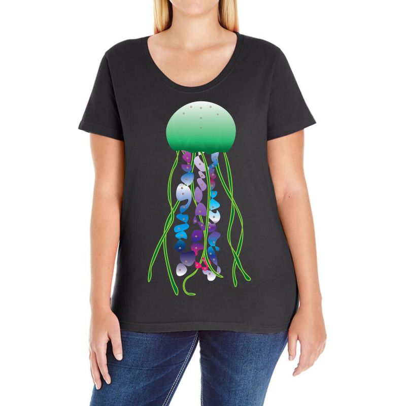 Sea Jellies Jellyfish Lover Cnidaria Marine Animal Ladies Curvy T-Shirt by ROBERTMORRISON | Artistshot