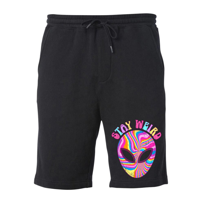 Stay Weird Alien Believer Funny Aliens Lover Hippi Fleece Short | Artistshot