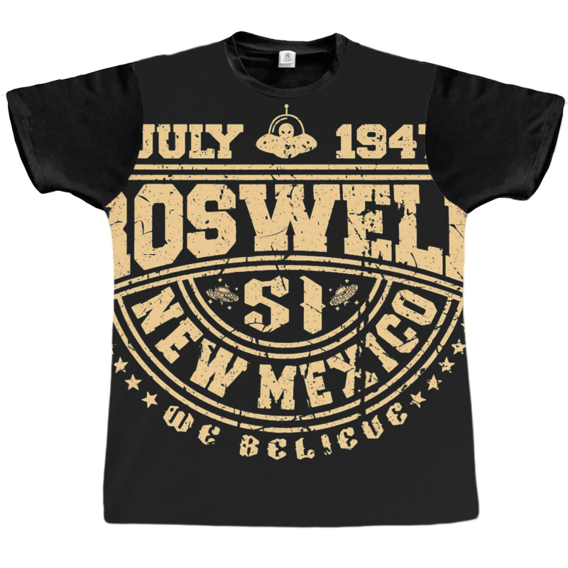 Roswell July 1947 Incident New Mexico Alien Ufo Uf Graphic T-shirt | Artistshot