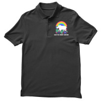 Save The Chubby Unicorns White Rhino Rainbow Flora Men's Polo Shirt | Artistshot