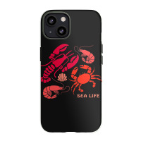 Sea Life Lobster Crab Shrimp And Clams Ocean Seafo Iphone 13 Case | Artistshot