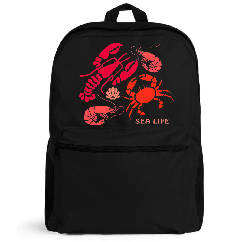 Sea Life Lobster Crab Shrimp And Clams Ocean Seafo Backpack | Artistshot