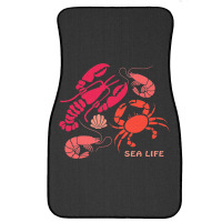 Sea Life Lobster Crab Shrimp And Clams Ocean Seafo Front Car Mat | Artistshot