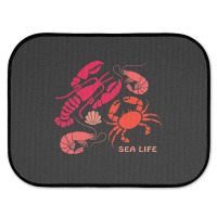 Sea Life Lobster Crab Shrimp And Clams Ocean Seafo Rear Car Mat | Artistshot