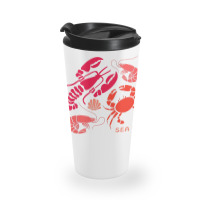 Sea Life Lobster Crab Shrimp And Clams Ocean Seafo Travel Mug | Artistshot