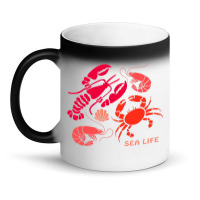 Sea Life Lobster Crab Shrimp And Clams Ocean Seafo Magic Mug | Artistshot