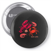 Sea Life Lobster Crab Shrimp And Clams Ocean Seafo Pin-back Button | Artistshot