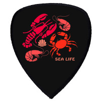 Sea Life Lobster Crab Shrimp And Clams Ocean Seafo Shield S Patch | Artistshot