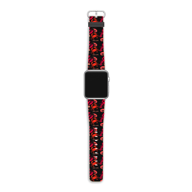 Sea Life Lobster Crab Shrimp And Clams Ocean Seafo Apple Watch Band | Artistshot