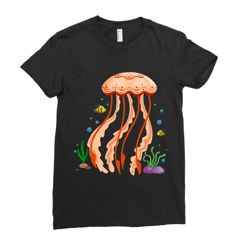 Sea Ocean Animal Lovers Jellyfish Gift Jellyfish Ladies Fitted T-Shirt by JESSELEON | Artistshot