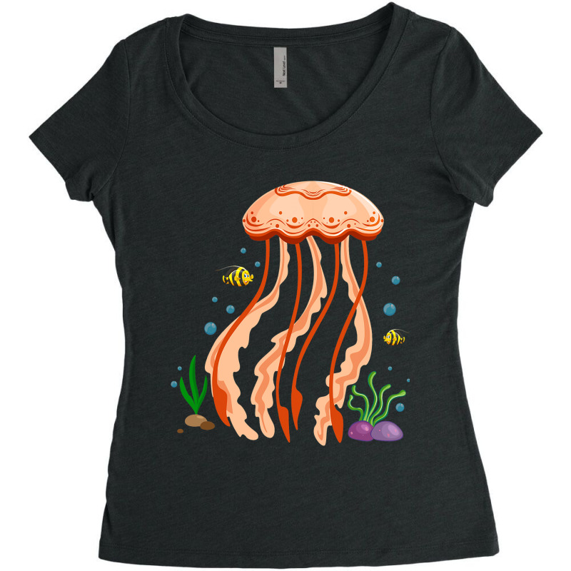 Sea Ocean Animal Lovers Jellyfish Gift Jellyfish Women's Triblend Scoop T-shirt by JESSELEON | Artistshot