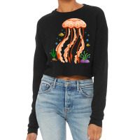 Sea Ocean Animal Lovers Jellyfish Gift Jellyfish Cropped Sweater | Artistshot