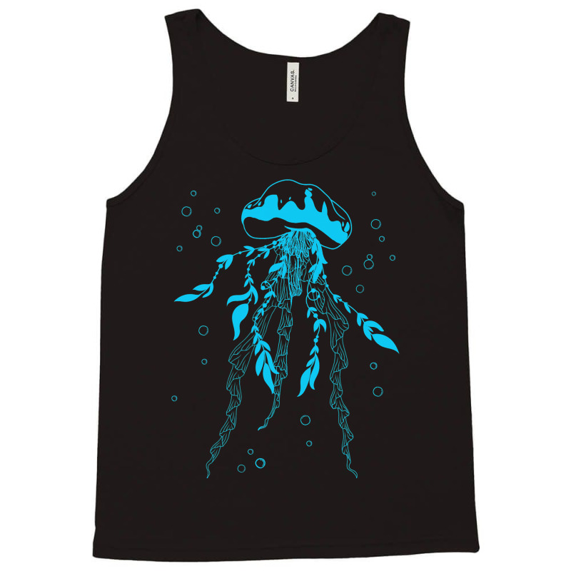 Sea Ocean Life Blue Jellyfish Tank Top | Artistshot