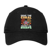 Save The Coral Protect The Reefs Scientist Marine  Adjustable Cap | Artistshot