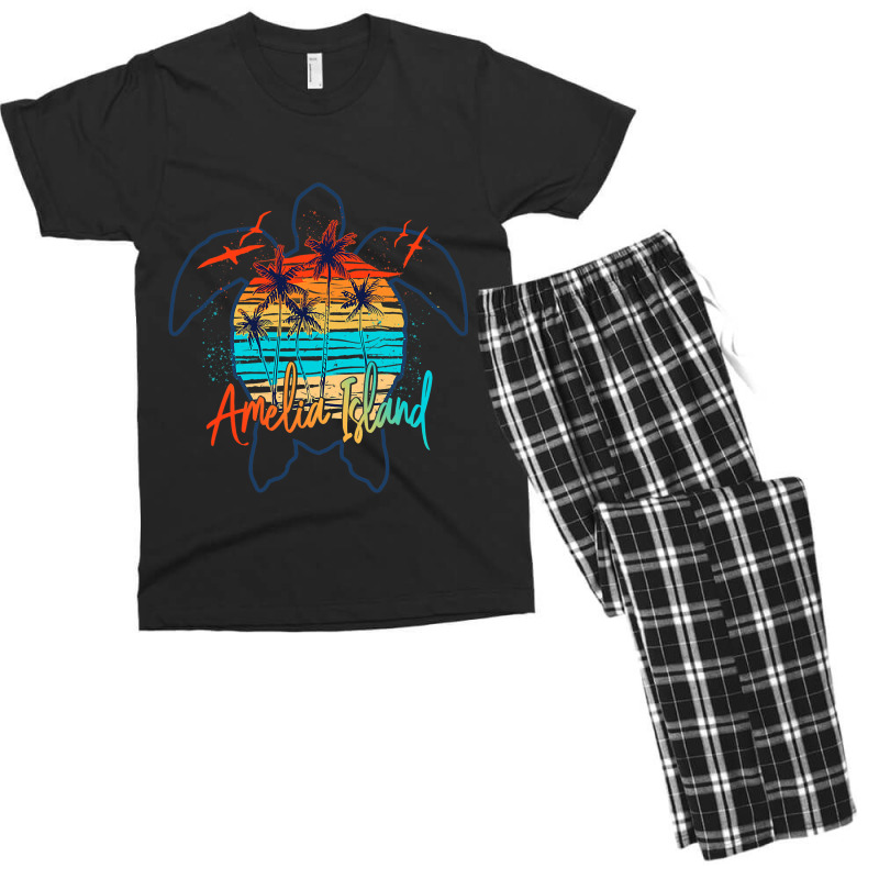 Sea Turtle Amelia Island Florida 2beach Summer Vac Men's T-shirt Pajama Set by AysonWilkey | Artistshot