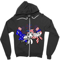 Sea Turtle American Flag Firework 4th Of July Zipper Hoodie | Artistshot