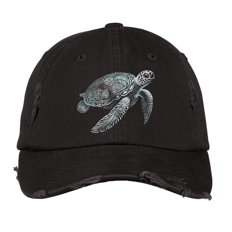 Sea Turtle Beach Lover Ocean Animal Graphic Novelt Vintage Cap by SamiaJarar | Artistshot