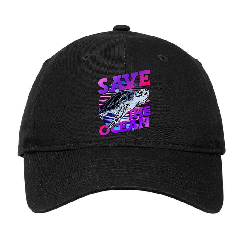 Save The Ocean Nature Advocacy Sea Turtle Earth Da Adjustable Cap by EdwardVadez | Artistshot