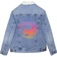 Shrimp Retro Vintage 60s 70s 80s Sea Animal Seafoo Unisex Sherpa-lined Denim Jacket | Artistshot