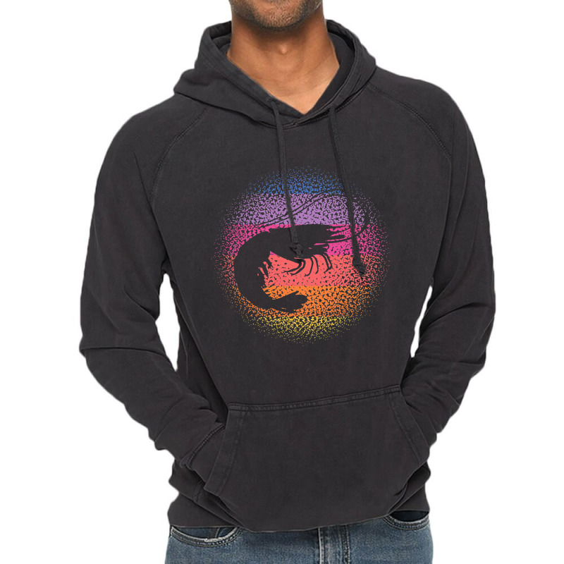 Shrimp Retro Vintage 60s 70s 80s Sea Animal Seafoo Vintage Hoodie | Artistshot