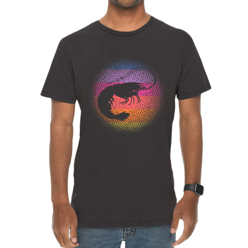 Shrimp Retro Vintage 60s 70s 80s Sea Animal Seafoo Vintage T-shirt | Artistshot