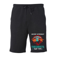 Say Yes Quote Funny Meme Ancient Astronaut Theoris Fleece Short | Artistshot