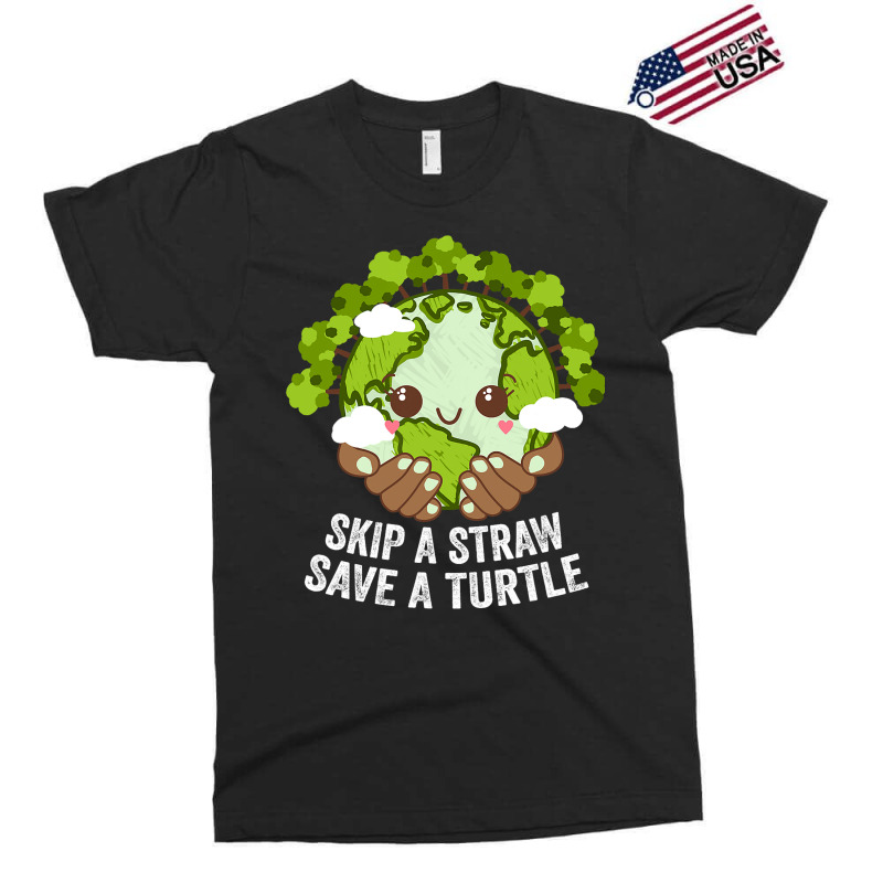 Skip A Straw Save A Turtle Ocean Sustainable Sea Z Exclusive T-shirt | Artistshot