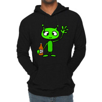 Smilemoreteesa Funny Green Martian Alien Drinking  Lightweight Hoodie | Artistshot