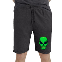 Scary Alien Ufo Trippy Green Alien Skull Halloween Vintage Short | Artistshot