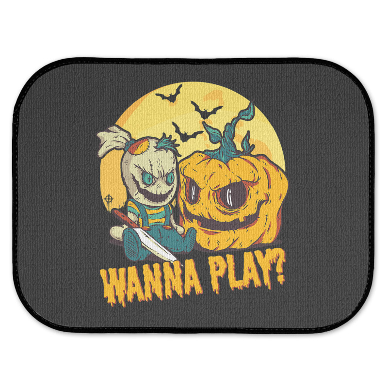 Scary Horror Doll Funny Halloween Horror Costume Rear Car Mat | Artistshot