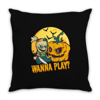 Scary Horror Doll Funny Halloween Horror Costume Throw Pillow | Artistshot