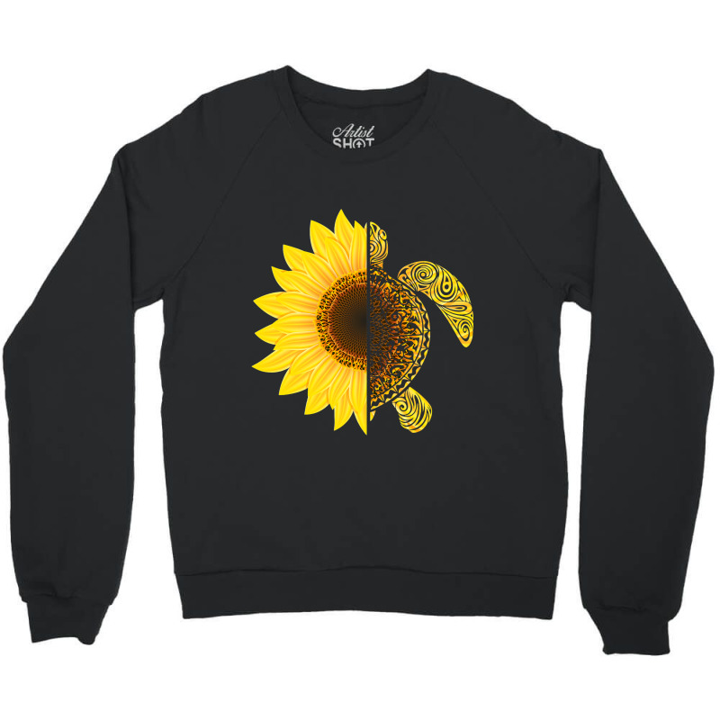 Sunflower Turtle Save Turtles Crewneck Sweatshirt | Artistshot