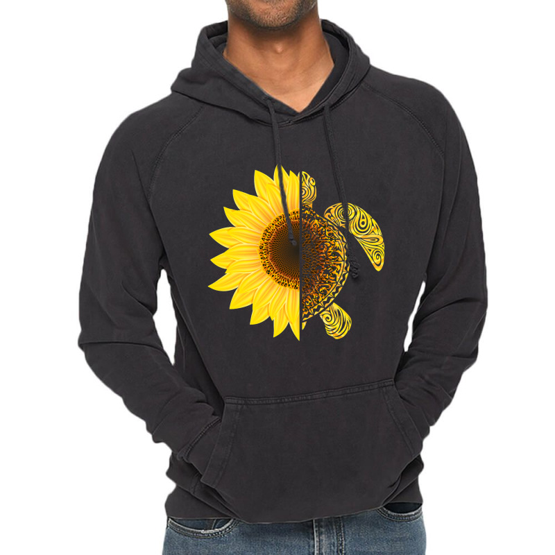 Sunflower Turtle Save Turtles Vintage Hoodie | Artistshot