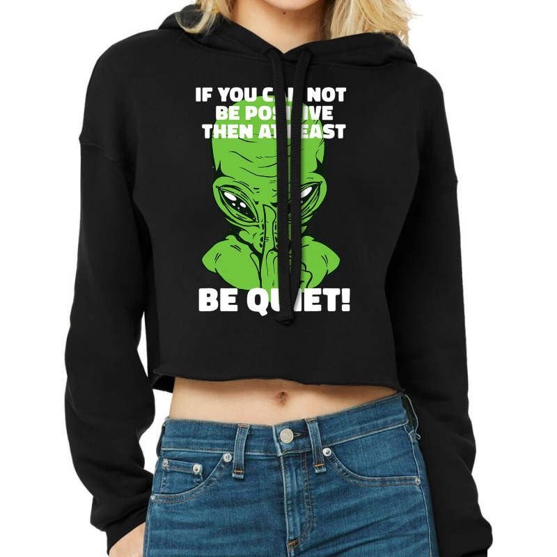 Sarcastic Alien Humor Graphic Novelty Sarcastic Fu Cropped Hoodie by DreawCorey | Artistshot