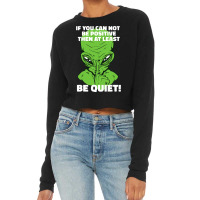 Sarcastic Alien Humor Graphic Novelty Sarcastic Fu Cropped Sweater | Artistshot