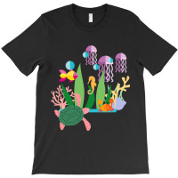 Seahorse Fish Sea Turtle Sea Crab And Jellyfish T-shirt | Artistshot