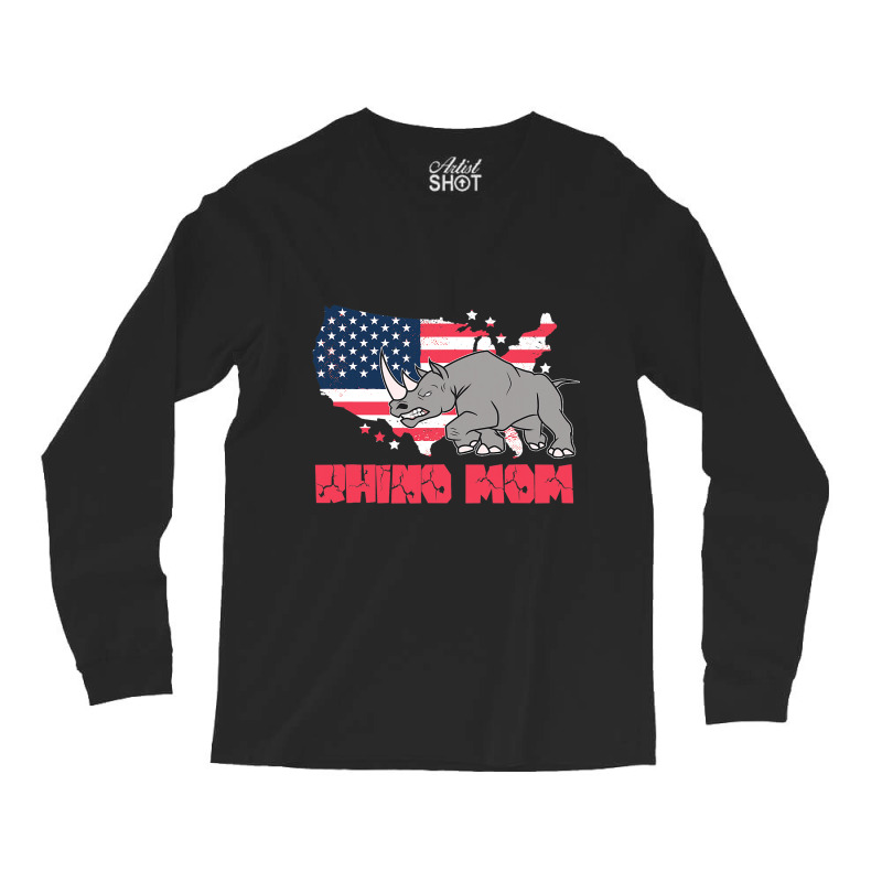 Rhino Rhinoceros Safari Zoo Wilderness Wildlife Long Sleeve Shirts | Artistshot