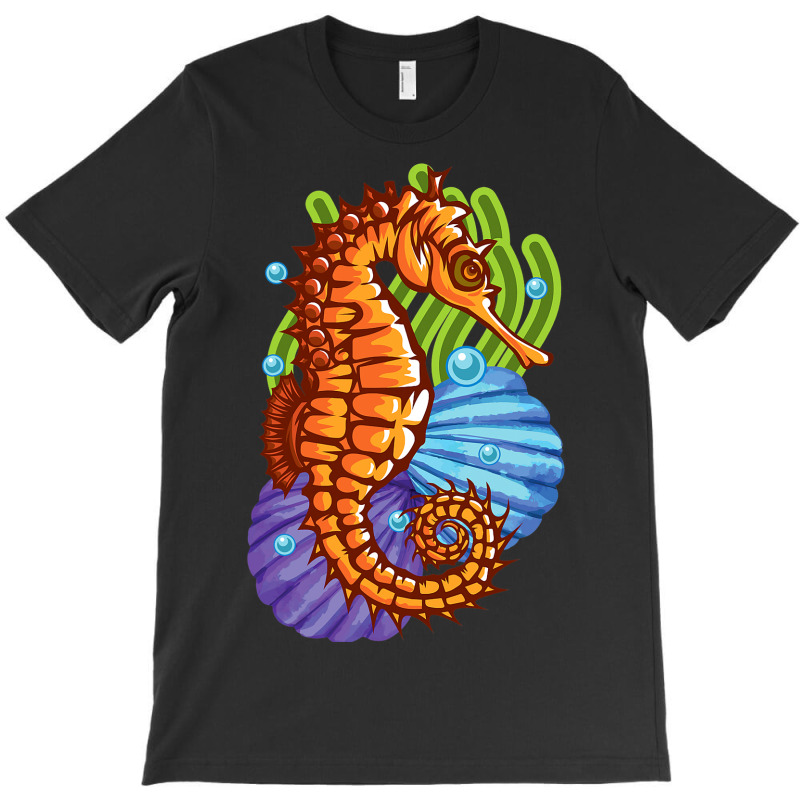 Seahorse Marine Ocean Wildlife Nature Animal Coral T-shirt | Artistshot