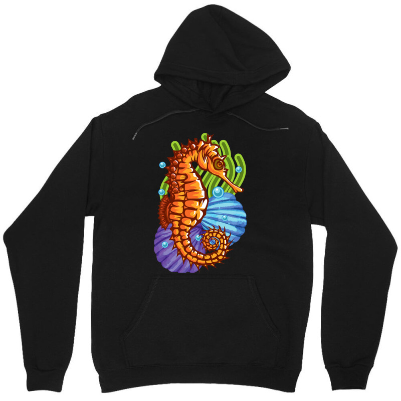 Seahorse Marine Ocean Wildlife Nature Animal Coral Unisex Hoodie | Artistshot