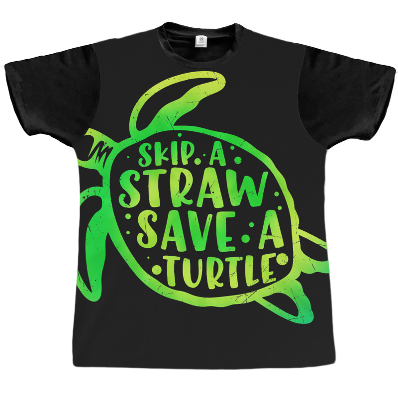 Skip A Straw Save A Turtle Tie Dye Earth Day 31 Graphic T-shirt | Artistshot