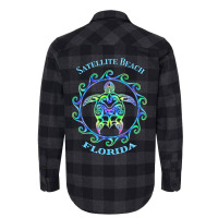 Satellite Beach Florida Vacation Colorful Turtle Flannel Shirt | Artistshot