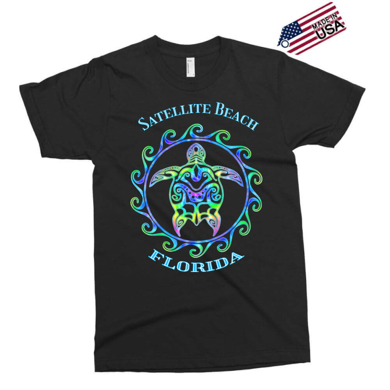 Satellite Beach Florida Vacation Colorful Turtle Exclusive T-shirt by JanChao | Artistshot