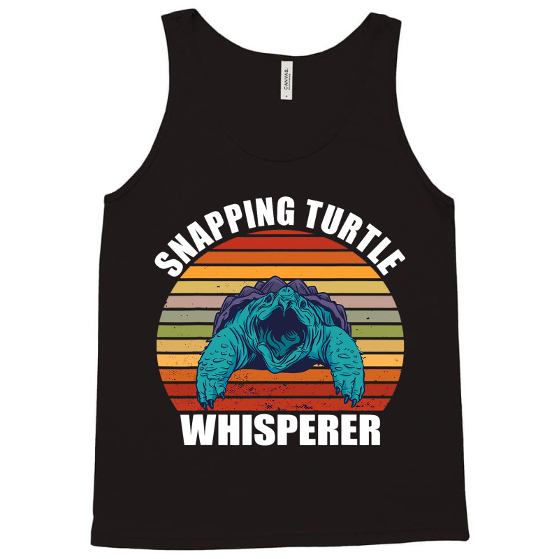 Snapping Turtle Whisperer Retro Sunset Vintage Sea Tank Top | Artistshot