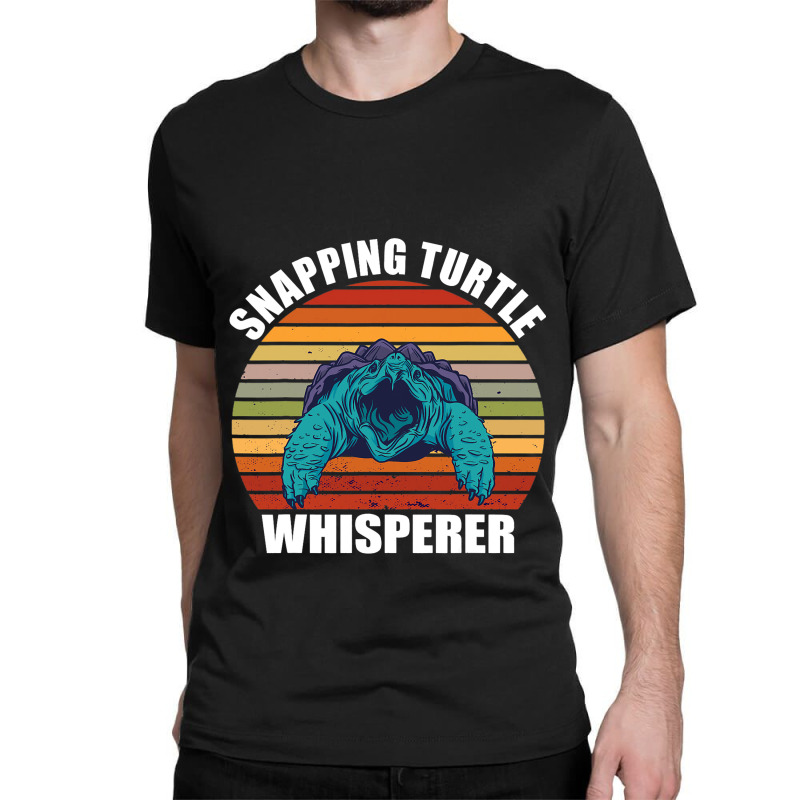 Snapping Turtle Whisperer Retro Sunset Vintage Sea Classic T-shirt | Artistshot