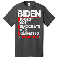 Anti Biden Biggest Idiot Democrats Ever Nominated Trump 2024 T Shirt Basic T-shirt | Artistshot