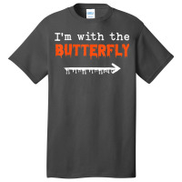 I'm With Butterfly Halloween Costume Party Matching Couples Basic T-shirt | Artistshot