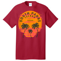 South Padre Island Texas Palm Trees Sunset Skull Beach T Shirt Basic T-shirt | Artistshot