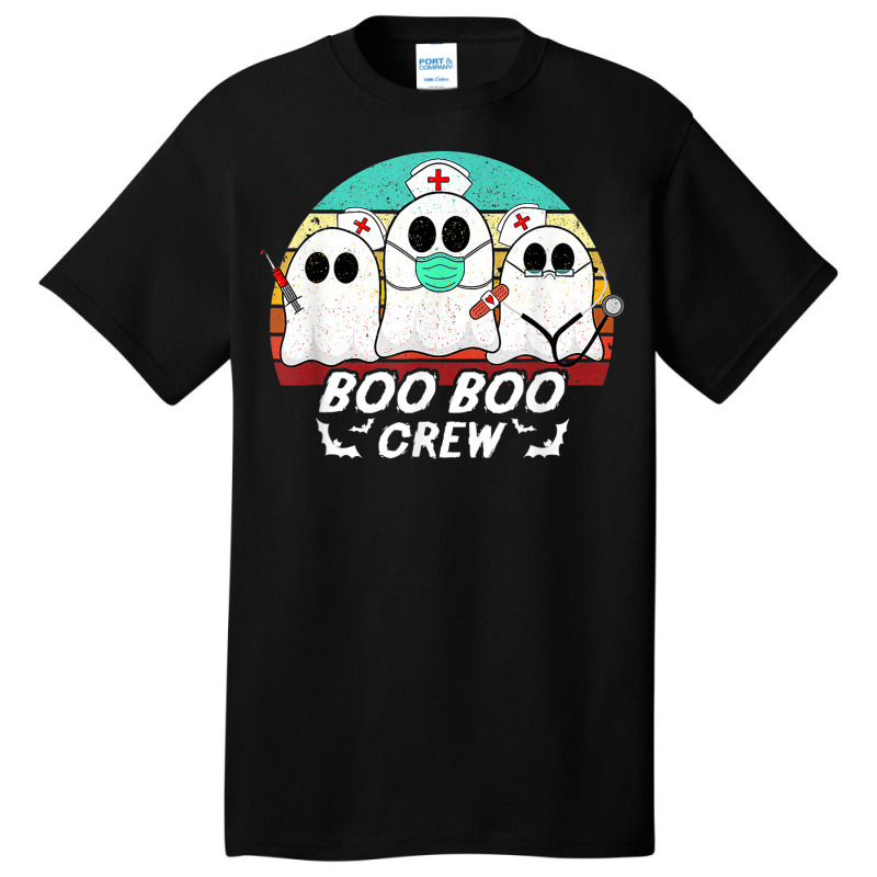 Boo Boo Crew Funny Nurse Halloween Ghost Costume Rn Vintage Basic T-shirt by Sapphire | Artistshot