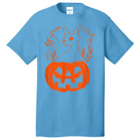 Halloween Pumpkin With Cat Halloween Party Basic T-shirt | Artistshot