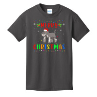 Xmas Light Schnauzer Dog Design Matching Christmas Pajama Basic Youth T-shirt | Artistshot